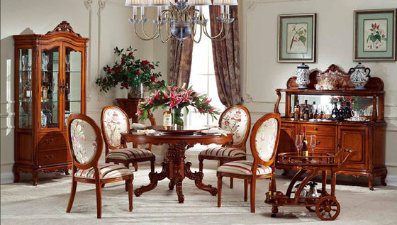 Solid Wood Luxury Wood Dining Room Sets Customized European Dining Room Furniture