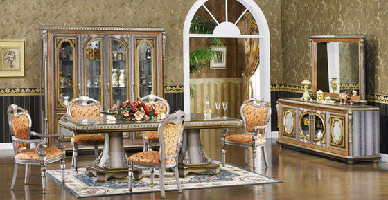 Round Luxury Wood Dining Room Sets 1.2m 1.3m 1.5m Table