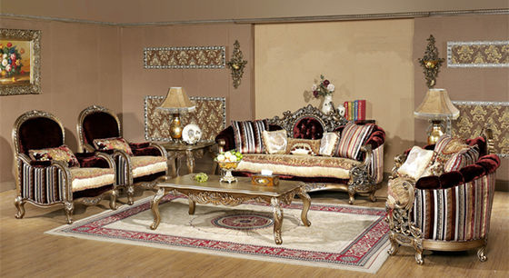 Italian French luxury solid wood sofa palace villa European new classical fabric sofa