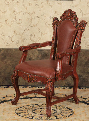 OEM Design Oval Round Back Royal Throne Chair Oil Paint Surface