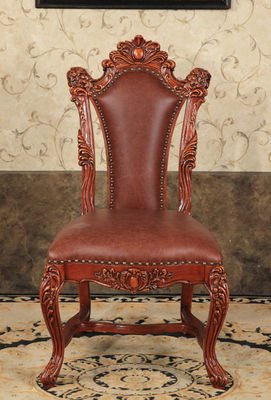 OEM Design Oval Round Back Royal Throne Chair Oil Paint Surface