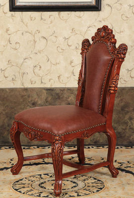 OEM Design Oval Round Back Royal Throne Chair Oil Paint Surface
