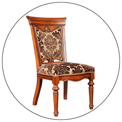 French Antique Wooden Throne Chair Oak Wood Frame Upholstered Farmhouse Chairs