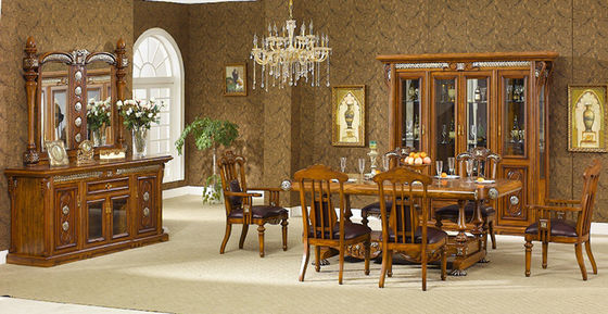 Euro Luxury Wood Dining Room Sets 10 People Big Size Fancy Kitchen Table