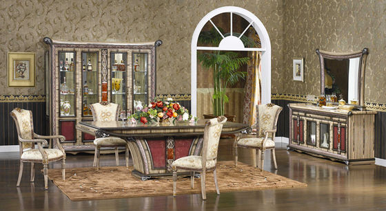 Round Luxury Wood Dining Room Sets 1.2m 1.3m 1.5m Table
