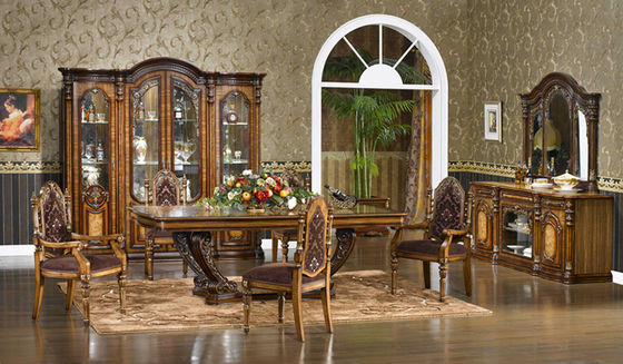 Round Luxury Wood Dining Room Sets 1.2m 1.3m 1.5m Table