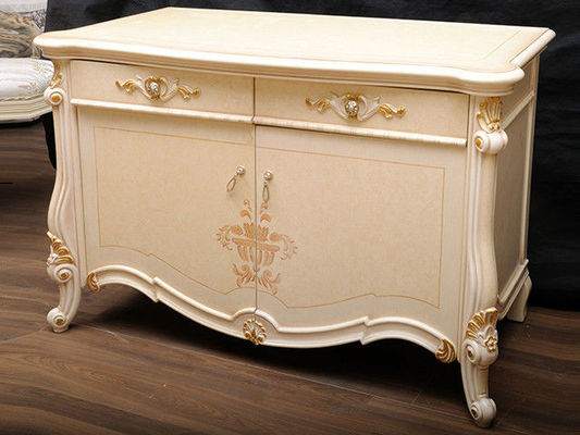 Double Doors Painted Wooden Cabinets Antique Storage Locker For Home Living Room
