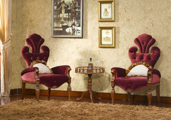 Reddish Brown Elegant Coffee Modern Classic Leisure Armchair European Style Arm Chair