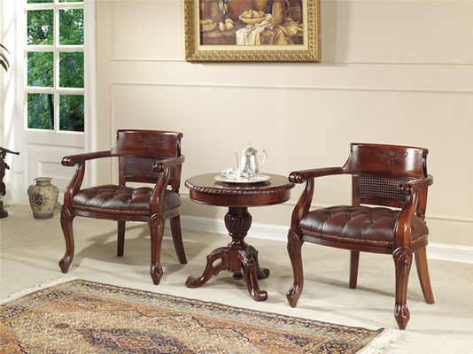 Reddish Brown Elegant Coffee Modern Classic Leisure Armchair European Style Arm Chair