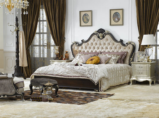 Environmentally Luxury European Bedroom Furniture Fashion Royal Bed Xinyu