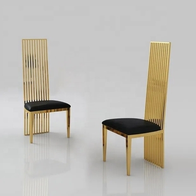 High Back Stainless Steel Dining Chairs With 350KG Loadage