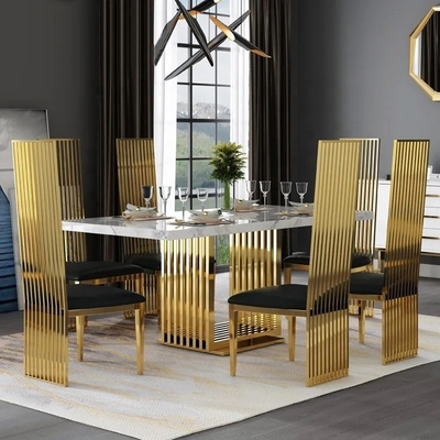 High Back Stainless Steel Dining Chairs With 350KG Loadage
